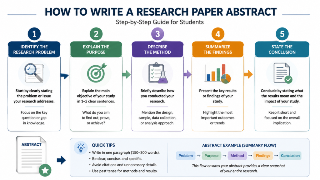 Step-by-step guide to writing a research paper abstract