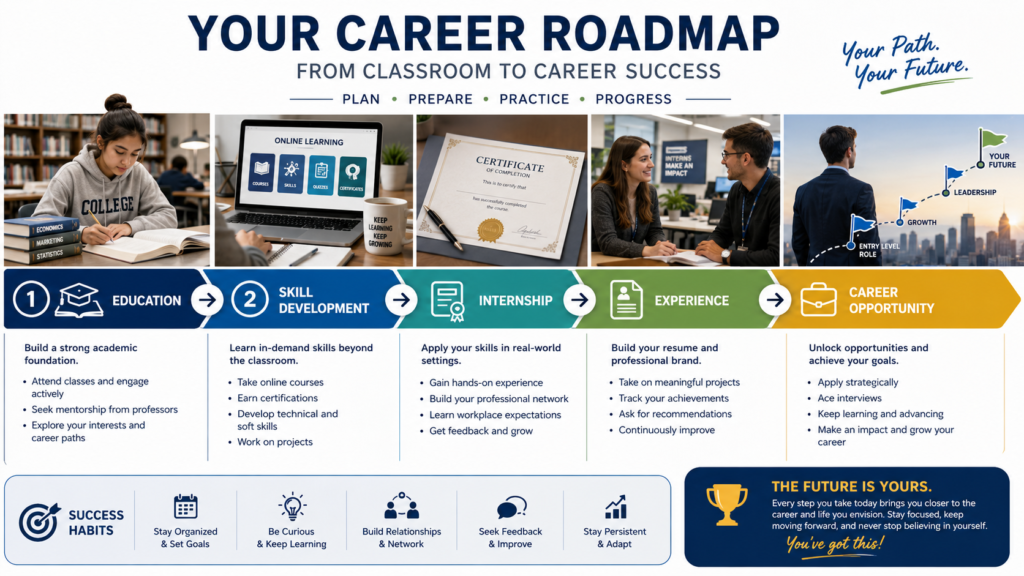 Career development roadmap for students preparing for future careers