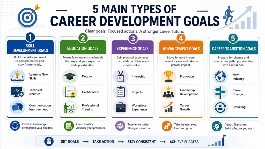 Types of career development goals for professional growth